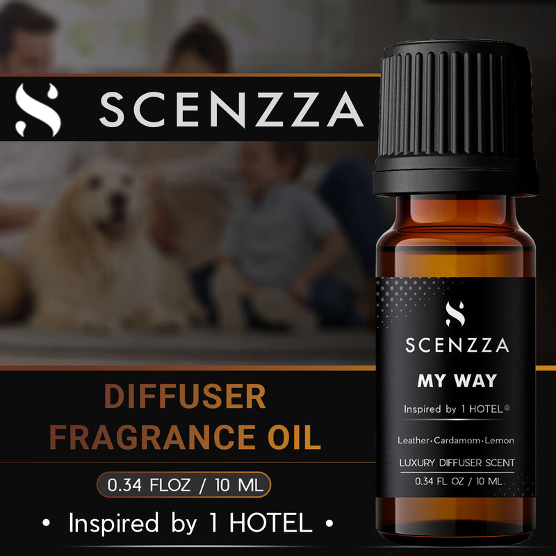 SCENZZA MY WAY Luxury Fragrance Oil Inspired by 1 Hotel Miami Beach Fresh Woody Blend with Leather Sandalwood and Amber Ideal for All Types of Diffusers 10 ML