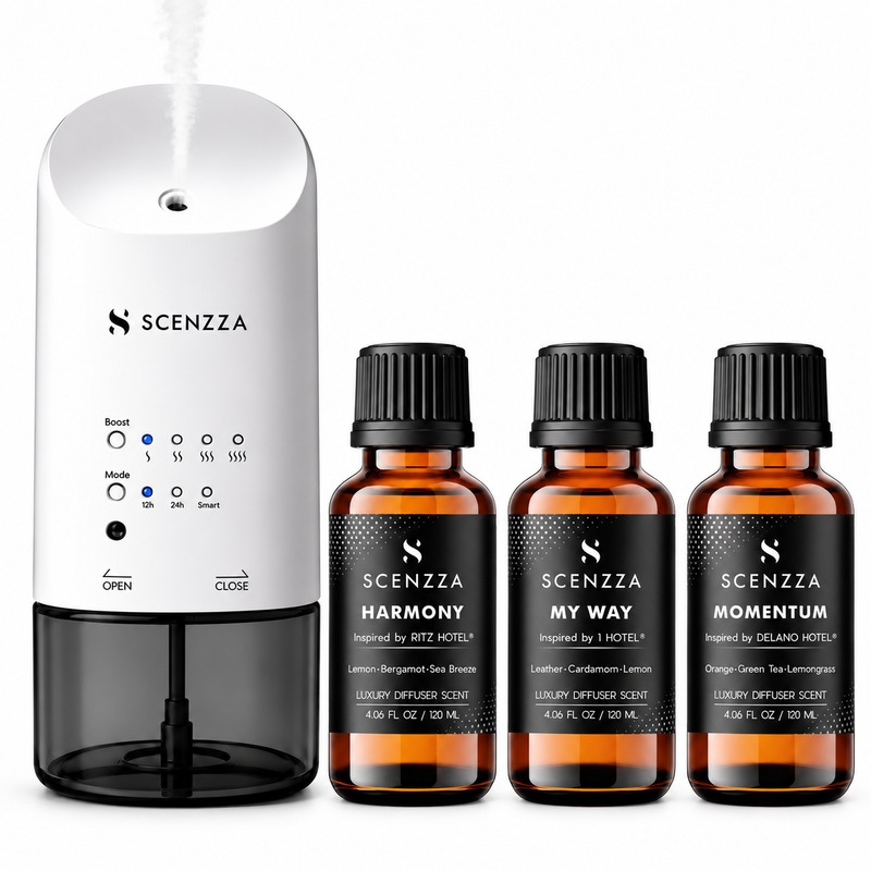 SCENZZA DIFFUSER with My WAY 120ML, HARMONY 120ML & MOMENTUM 120ML – Inspired By The Ritz-Carlton® Hotel
